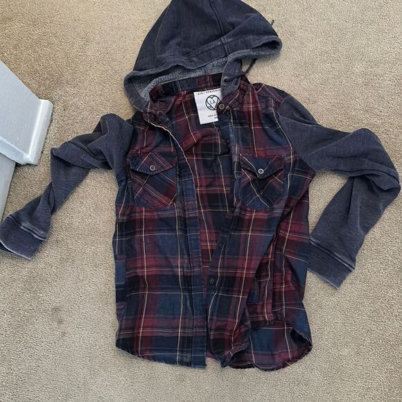 New La Hearts XS plaid sweatshirt - Picture 2 of 5